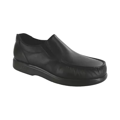 SAS Men's Side Gore Slip On Loafer - Black Smooth NWB • $218.95