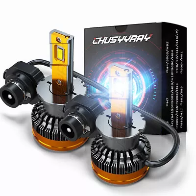 D2S D2R LED Headlight Kit Bulbs 105W 12000LM 6000K White HID Conversion Lamp • $55.99