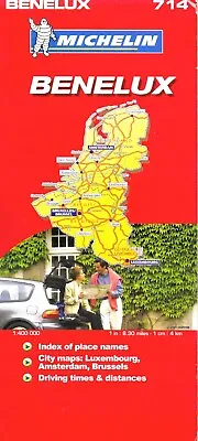 2001 Michelin Foldout Map Of The Benelux Area Of Western Europe VG • $1.95