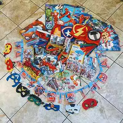 Super Hero Birthday Party Bundle Lot Pack Supplies Decorations Party Favor • $50