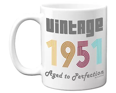 70th Birthday Gifts Men Women 1951 Vintage Coffee Mug 11oz Ceramic Mugs Best • £16.87