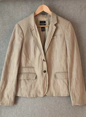 J. Crew Schoolboy Blazer Size 12 Taupe Academia Rayon Jacket Neutral Career Tan • $23.70