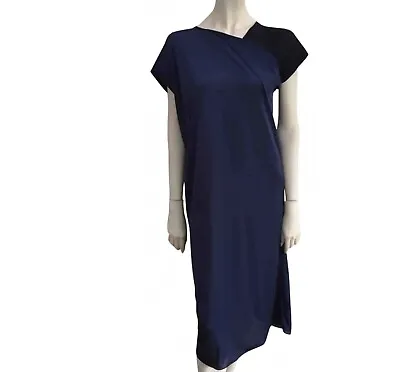 $405.77 • Buy Roland Mouret RUNAWAY Blue Draped Dress UK 12 US 8 IT 44 FR 38