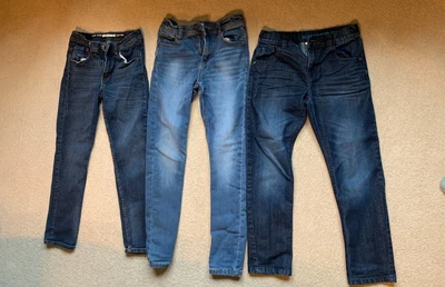 £10 • Buy Boys Blue Denim Jeans Bundle Of 3 - Size 9-10 Years