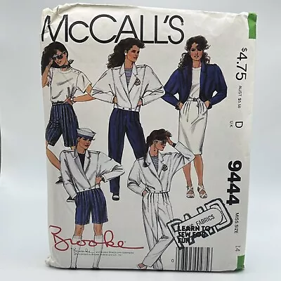 McCall's #9444 Brooke Top Skirt Jacket Pants Brooke Shields Sewing Pattern Sz 14 • $9.99