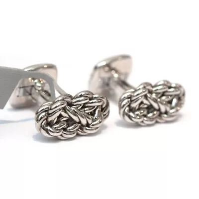 New DAVID YURMAN Men's Sterling Silver Maritime Knot Cufflinks Sterling Silver • $415