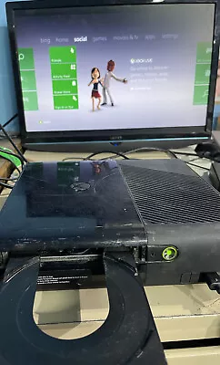 $35 • Buy Microsoft Xbox 360 E 1538 Slim-Parts/Repair-Tray Keeps Opening-READ-AS IS-C535