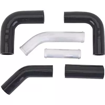 Universal Black Silicone/Aluminum Radiator Hose Kit - Complete Starter Kit • $93.99