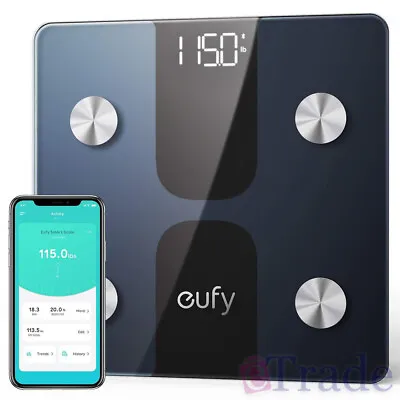Eufy Smart Bluetooth Smart Scale Black With Body Fat Measurement T9146T11 • $64