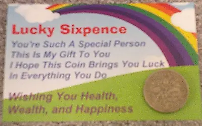 £1.49 • Buy Lucky Sixpence Wallet Card*Ideal Xmas /birthday Gift*sentimental*Good Luck Charm
