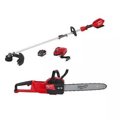 Milwaukee QUIK-LOK String Trimmer 8Ah Kit + Chainsaw 16  18-V Li-Ion Brushless • $521.11