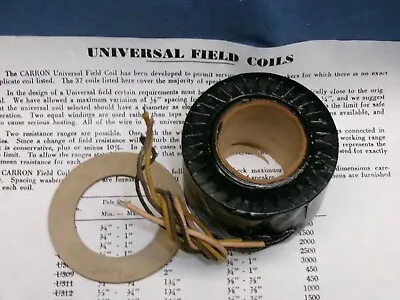 Carron Universal Field Coil For Old Radio Speakers N.O.S. • $22.95