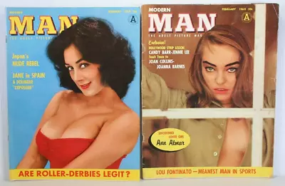 Vtg MODERN MAN PinUp Girl Photo Magazine Feb 1959 1960 Candy Barr Bonnie & Clyde • $39