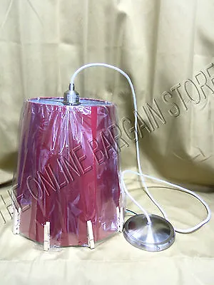 $39.99 • Buy Pottery Barn Kids PB Teen Ceiling Clip Light Chandelier Pendant RED Lamp Shade