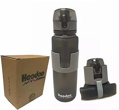 Hoodoo Outdoors Collapsible Water Bottle - Pop Top - BPA Free - 22 Ounce - Gray  • $16.98