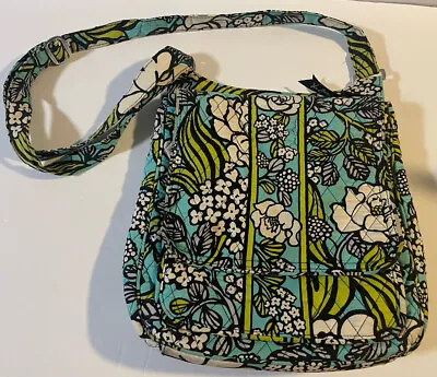 Vera Bradley HIPSTER Crossbody Purse Shoulder Bag ISLAND BLOOMS Zip 11  X 12” • $10