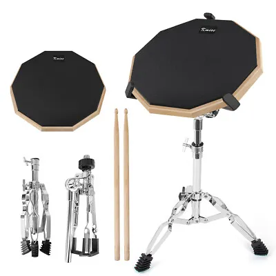 $75.99 • Buy Kmise Snare Practice Drum Pad 12 Inch Double Side With Stand Sticks For Student