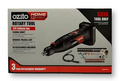 Ozito Home 12V Rotary Tool Skin Only Engrave Polish Cut 84 Accessories • $51