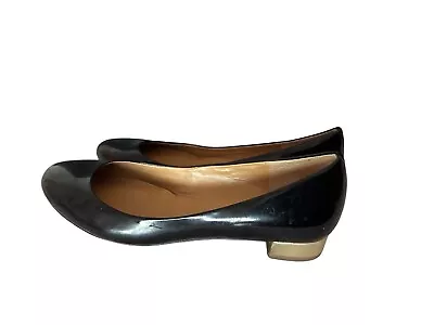 J Crew Shoes Women’s 8. 5M Janey Deep Ballet Flats Black Patent Leather Heels • $34.99