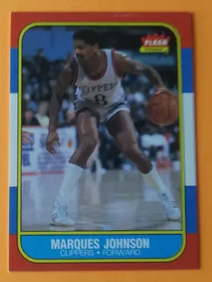 1986 Fleer #54 Marques Johnson Basketball Card (Los Angeles Clippers) • $10