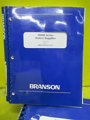$39.50 • Buy Branson 900M Ultrasonic Plastic Welder Power Supply Operator's Manual 