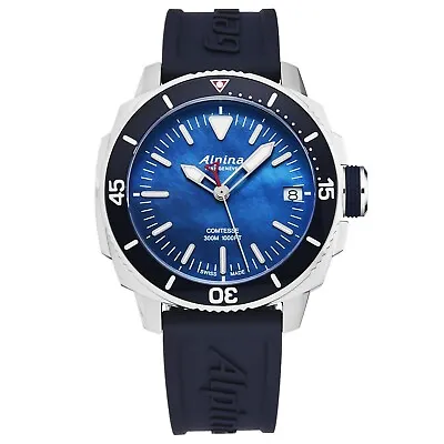 Alpina Womens Comtesse Blue Dial Blue Rubber Strap Watch AL-240MPN2VC6 • $586.17