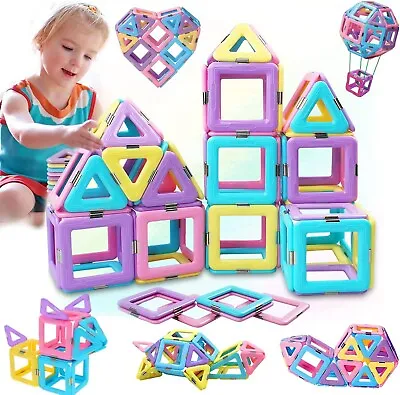 Magnetic Building Blocks Set Toys For 3 4 5 6 7 8+ Year Old Boys Girls Gift Kids • £18.99