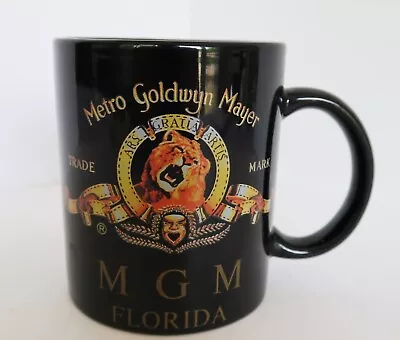 Metro Goldwyn Mayer MGM Florida Black Ceramic Lion Coffee Cup Mug • $14.99