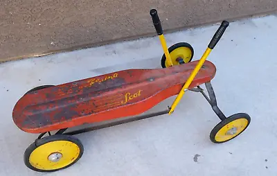 Vintage 1950's (?) Push Pull Metal Pedal Car - Flying Scot -by Kalamazoo Mfg USA • $249