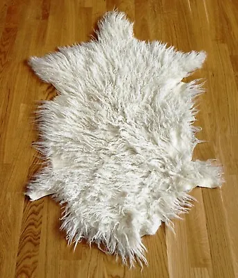 Lambs Wool Rug Sheepskin Animal Hide Taxidermy Natural Fur Pelt Leather Craft • $37.77