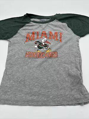 Miami Hurricanes T-Shirt Youth Boy Small Graphic Print Rivalry Threads…#5257 • $4.50