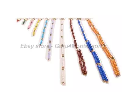 Montessori Mathematics Material - Premium Coloured Bead Chains  • $16.14