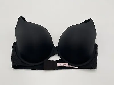 Victoria’s Secret Underwire T-Shirt Push-up Bra Size 36DD Black Full Coverage • $19.99