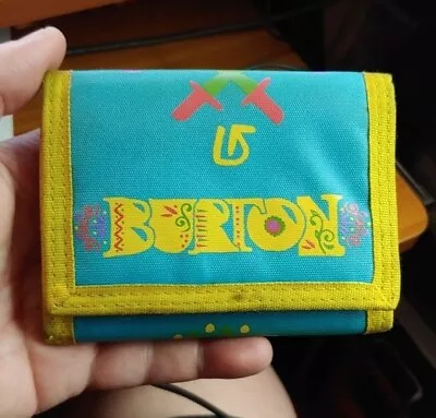 BURTON Snowboards 80's Trifold Wallet Polyester With Zipper And Inner ID Holder • $7.50