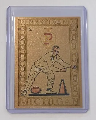 1911 Pennsylvania Vs. Michigan Gold Plated Artist Signed Program Card 1/1 • $29.95