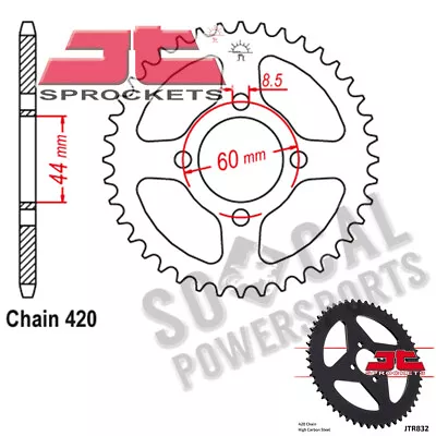 JT Sprockets Steel Rear Sprocket 420 Pitch 41 Tooth Yamaha GT80 (1974-1980) • $24.40