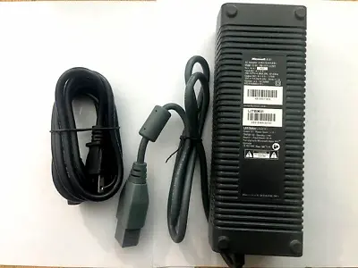 Original Microsoft OEM Xbox 360 Power Supply AC Adapter 175W W/2 Prong Cable • $25.99