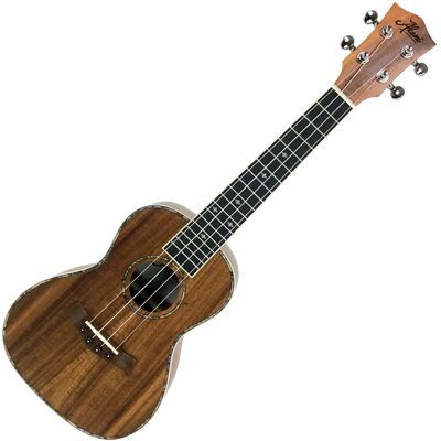 $249 • Buy Akoni Exotic Series Koa Concert Ukulele With Bag - Maple Binding - Abalone Inlay