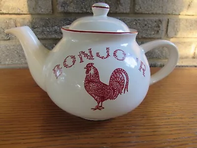 Bonjour Teapot Rooster Paris Je T Aime Creation Exclusive Pottery Good Morning • $18.11