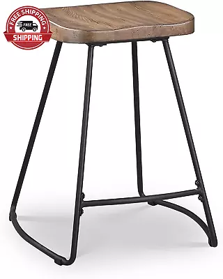 Bar Stools 24 Inch Kitchen Counter Height Stools With Metal Leg Bar Chairs Wit • $100.70