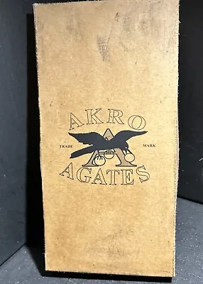 Akro Agate Crow Logo Marbles Storage Box Brown • $30
