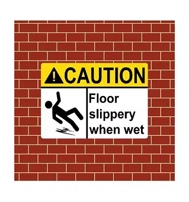 £3.99 • Buy Metal Safety Signs Printed Sign - Floor Slippery When Wet