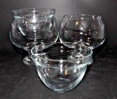 (2) Colony Glass Iced Shrimp Cocktail Appetizer Double Bowl Sets 4  Diameter • $10.50