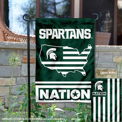 Michigan State University USA Stars And Stripes Nation Garden Flag And Yard • $13.95