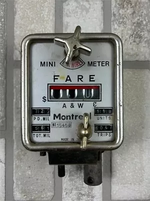 Vintage RARE TAXI MINI METER Electric A&W Montreal Made In JAPAN • $399