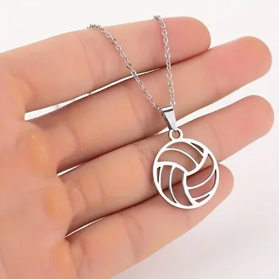 Men's Stainless Steel Sports Volleyball Necklace Niche Fashion For Women Jewelry • $1.80