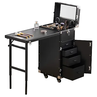 Pro Beauty Artist MakeUp Mobile Trolley W/ Station Manicure Nail Arts Workbench • £279.95