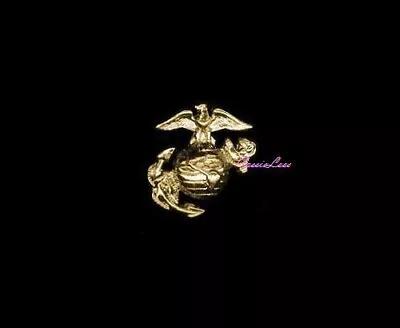 USMC EGA Emblem (anchor Left / Goldtone) + A Custom Promo Pin • $8.99