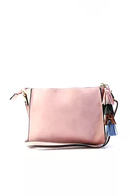 Melie Bianco Womens Leather Gold Tone Tassel Detail Shoulder Handbag Pink • $34.99