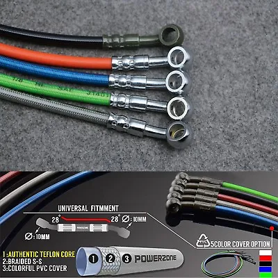 $6.71 • Buy A Variety Of Size M10 Stainle Steel Extended Brake Line Fit Motorcycle Universal
